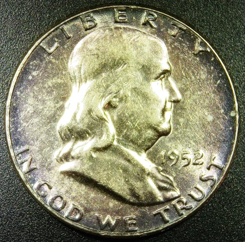 BU 1952 P 50C Franklin Half Dollar - Toned!