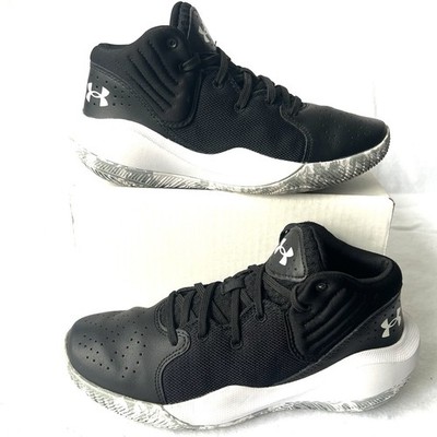 Under Armour Jet 21 Youth Size 6.5 Basketball Shoes 3024794-001 Black Gray White