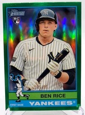 2025 Topps Heritage - Ben Rice (RC)  Green Chrome 21/99 🔥 - Yankees