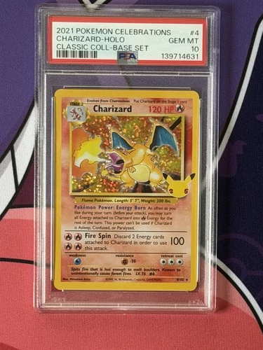 New ListingCharizard 4/102 Celebrations: Classic Collection Holo PSA 10