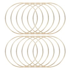 12 Pcs Dream Catcher Rings,4.7 Inch Macrame Hoops Rings,Gold
