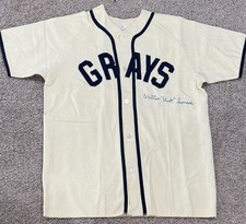 Buck Leonard HOF 73 (Died 1997) Signed Negro League Homestead Grey Jersey JSA