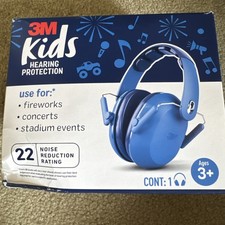 3M Kids Hearing Protection Blue 22 Noise Reduction Rating NEW