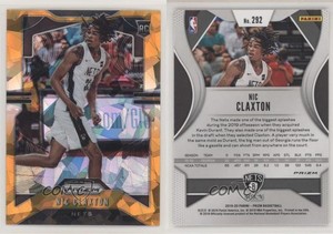 2019-20 Panini Prizm Orange Ice Nic Claxton Nicolas #292 Rookie RC