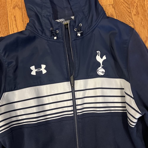 Tottenham Hotspur Football Jacket 2015/16 Sweatshirt Under Armour 2XL XXL Zip Up - Picture 2 of 6