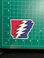 Arkansas Stealie - Grateful Dead - Laminated Vinyl Sticker - 2"x3"