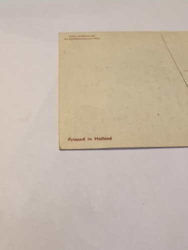 Vintage Postkarte Holländische Kostüme Leeland Niederlande Holländerin Trachtenkleidung - Bild 3 von 3