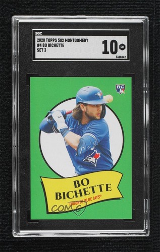 2020 Topps 582 Montgomery Club Set 3 Bo Bichette #4 SGC 10 GEM Rookie RC - Picture 1 of 4