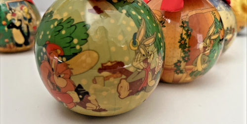Vintage 1995 Looney Tunes Weihnachtsschmuck Set 11 Motrix Warner Bros rote Schleifen - Bild 7 von 18