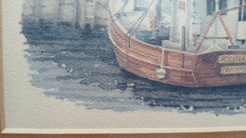 Aquarell Gemälde des Künstlers P. Scott - Mystic Seaport - Bild 4 von 5