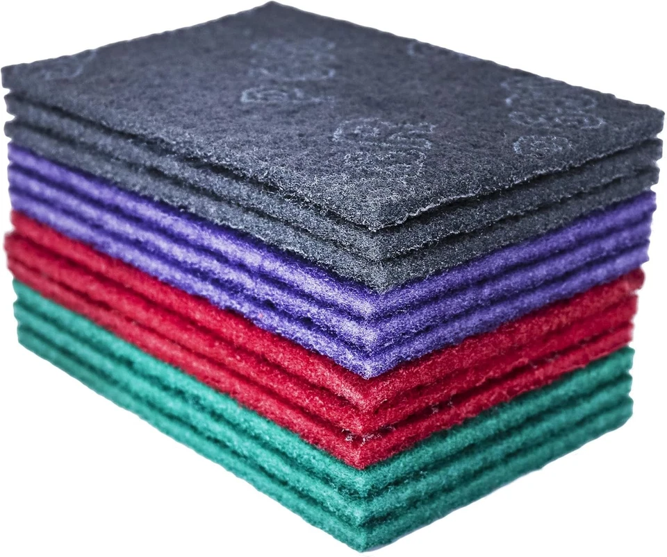 S&amp;R Schleifvlies-Pads ? 12er Set Schleifvliesmatten, Schleiffleece für 