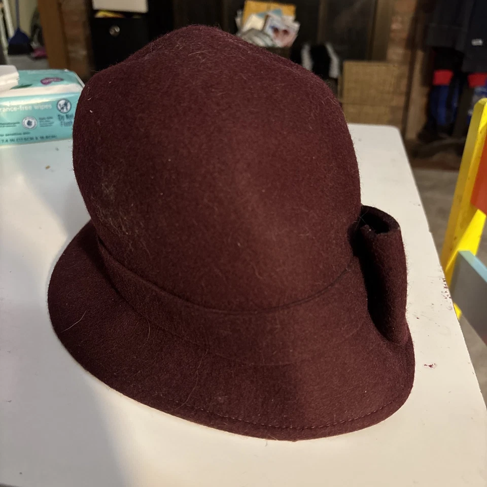 Шерстяная шляпа-бант Kate Spade Cloche фиолетовая Downtown Abby - Изображение 4 из 4