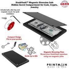 StashVault Diversion Safe, Hidden Secret Magnetic Stash Box Cash Crypto USA MADE