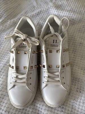 Valentino Garavani Sneakers Rockstud Untitled 11 Womens 7.5 EU 38 White Leather