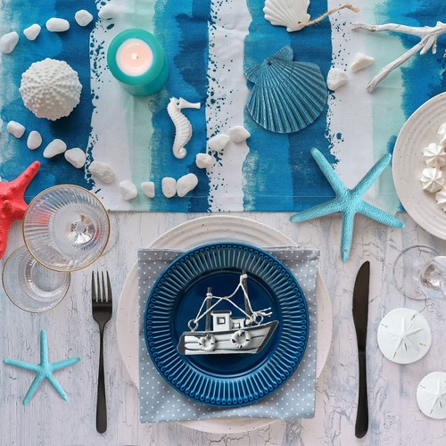 26 Pcs Nautical Coastal Themed Christmas Ornaments Bulk Resin Starfish Seashe... - Picture 7 of 7