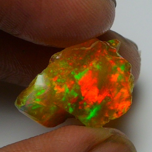 Schwarzopal grob 5,45 Karat, geräucherter äthiopischer Welo Opal grob, Feueropal roh - Bild 6 von 8