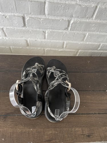Chaco Z Cloud X2 Damen-Sandalen Webb Angora schwarz-weiße Sandalen Größe 10 - Bild 2 von 16