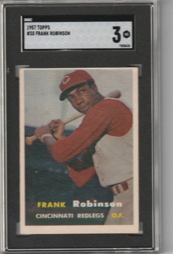 1957 Topps Frank Robinson #35, SGC 3 en muy buen estado - Imagen 1 de 2