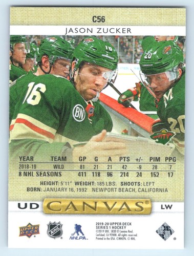 2019-20 Upper Deck Series 1 & 2 UD CANVAS - Take Your Pick - Buy 3, Get 2 Free! - Bild 31 von 83