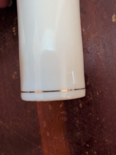 Vintage chinesische Porzellan Knospenvase Gold Rosa Grün Blumen Mini Vase 3" KLEINER CHIP  - Bild 15 von 24