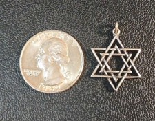 2.3 G Star Of David Hebrew Israeli Jewish Israel Fine 925 Sterling Silver Charm