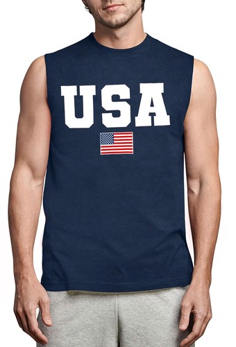 American Flag Tank Tops for Men 4th of July Shirts Patriotic Sleeveless USA M...