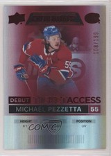 2021 Upper Deck Credentials Debut Ticket Access Red /199 Michael Pezzetta 0r0m