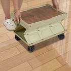 55l Foldable Cart Green Large Capacity Container Outdoor Storage Box With 4Wheel