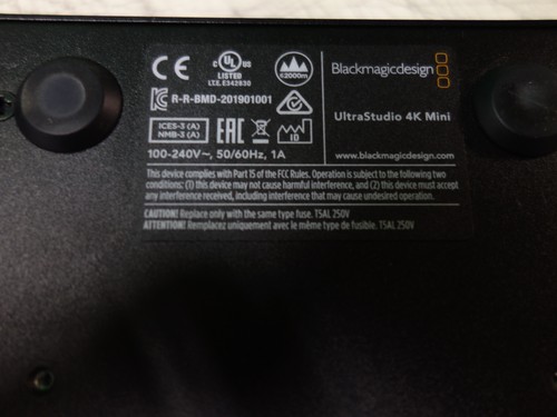 Blackmagic Design UltraStudio 4K Mini Portable Thunderbolt 3 Capture & Playback - Picture 4 of 4