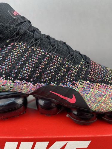 Nike Air VaporMax Flyknit 2 Black Multi-Colour Trainers UK 9.5 942842-017 - 第 10/13 張圖片