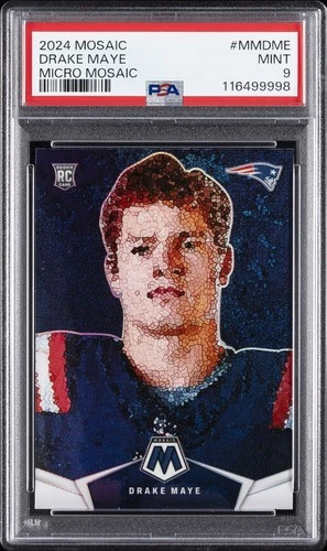 2024 PANINI MOSAIC MICRO MOSAIC #MMDME DRAKE MAYE ROOKIE RC PSA 9