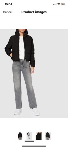 RRP £42 ‘ONLY’ BRAND ONLDOLLY SIZE M MEDIUM SHORT PUFFER JACKET WOMENS BLACK NEW - Bild 2 von 24