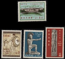 Stamps Greece 1962 NATO s Minister Conference in Athens Sc#735_38 MNH