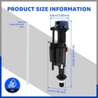 Toilet Fill Valve Adjustable Toilet Cistern Fill Valve with Delayed tukGr