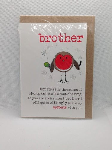 Brother Christmas Card xmas Greeting Choice Of 40 Designs Boy Men Family Season - Picture 26 of 91