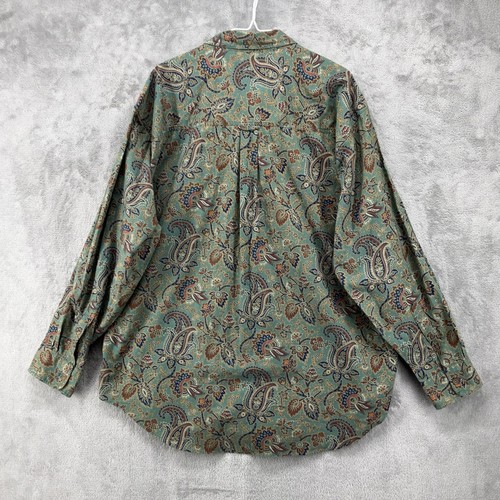 Vintage Chaps Ralph Lauren Shirt Mens XL Multicolor Paisley Button up Designer - Picture 2 of 11