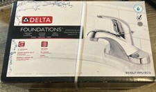 Delta Single Handle Bathroom Faucet 4" Centerset CHROME B510LF-PPU-ECO