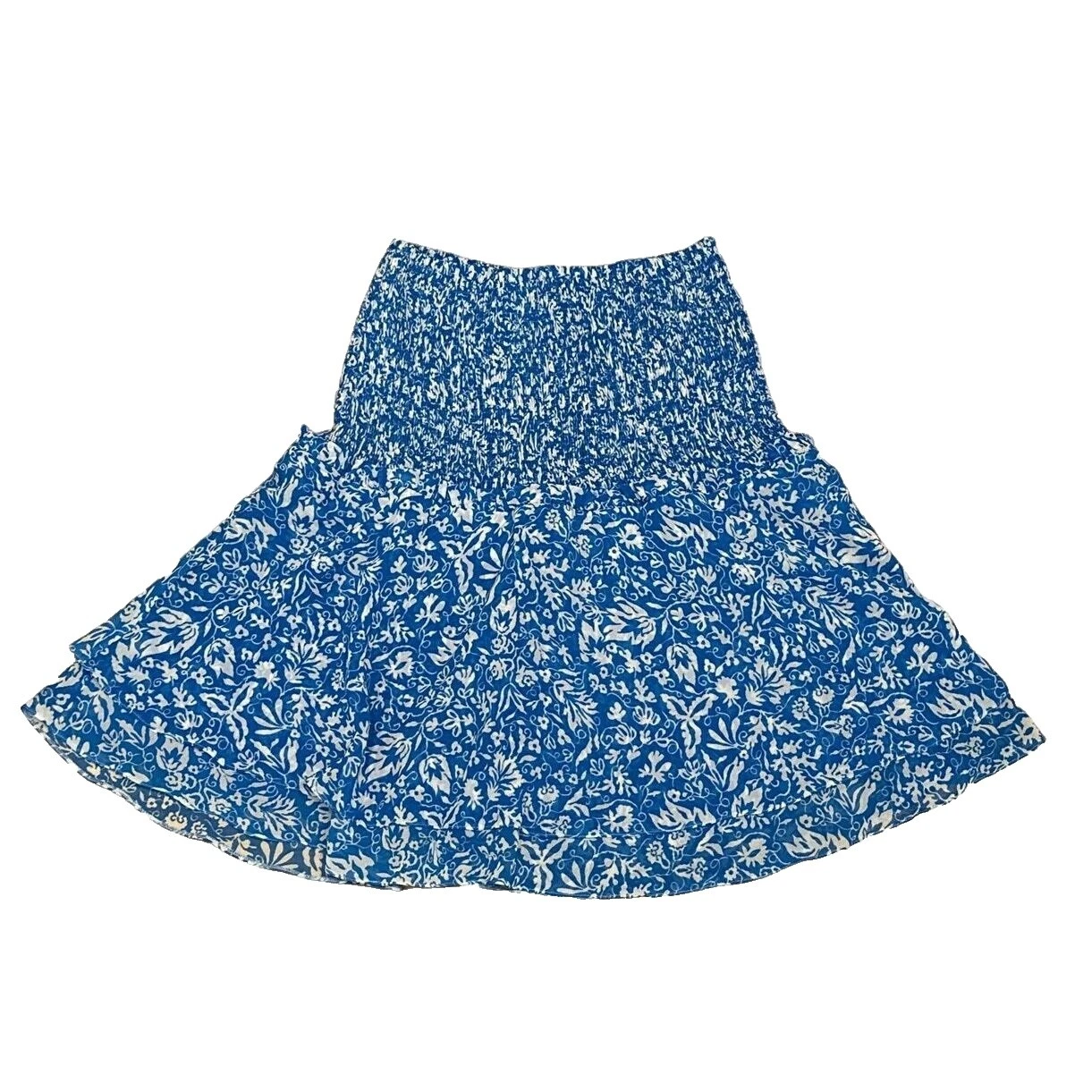 White Floral Skirts for Women