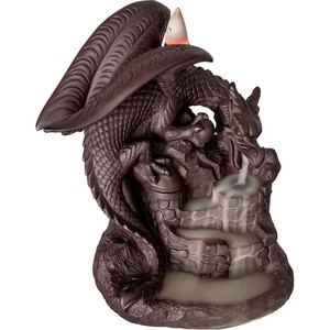 Ceramic-Dragon-On-Castle-Backflow-Incense-Cone-Burner