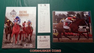 2018-BELMONT-STAKES-JUSTIFY-2-WIN-UN-CASHED-amp-RESULTS-TICKET-PROGRAM-PHOTO