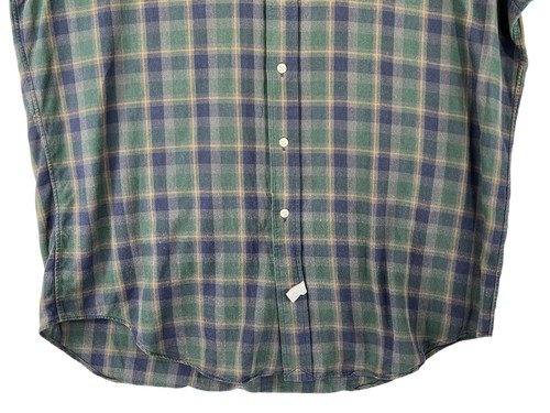 Ralph Lauren Men Size M Dress Shirt Green Plaid Button Down Collar & Closure - Picture 7 of 15