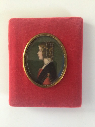 Antique Water Color of Young Woman.