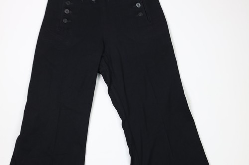 Vtg 40s WWII Mens 28x34 Distressed Wool US Navy Cracker Jack Bell Bottoms Pants - Picture 3 of 13