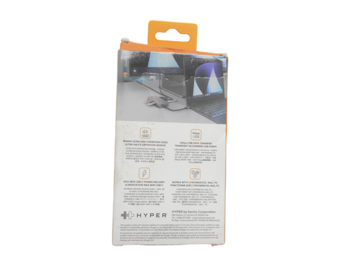 HUB USB-C Hyper 5 porte - HDMB2 - Chromebook, MAC, PC - scatola aperta - Foto 2 di 2