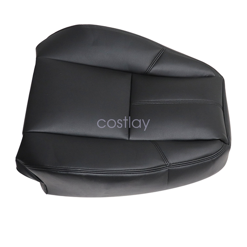 For 2007-2014 GMC Sierra 1500 2500 3500 HD Front Side Seat Cover Black Leather - Picture 140 of 187