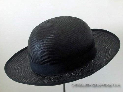 Natural Straw Saturn Roma priest hat 