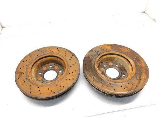 2003-2006 MERCEDES R230 SL500 SL550 RWD LEFT RIGHT FRONT DISC BRAKE ROTORS - Picture 5 of 7
