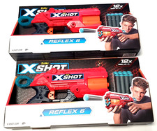 X-Shot Excel Reflex 6 Blaster 90ft/27M NEW 12x by ZURU for Age: 8 Pack of 2 