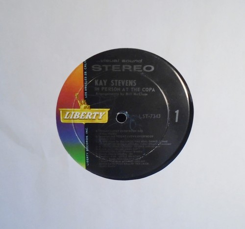 Kay Stevens in Person At The Copa 1964 LP Record Album 100% Tested Vg+ / Ex * - Picture 2 of 3