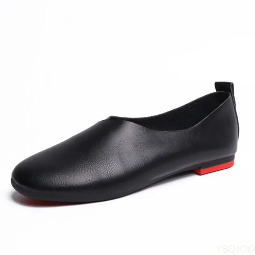 Genuine Leather Flat Shoes Woman Hand-sewn Leather Loafers Cowhide Flexible - Picture 5 of 27